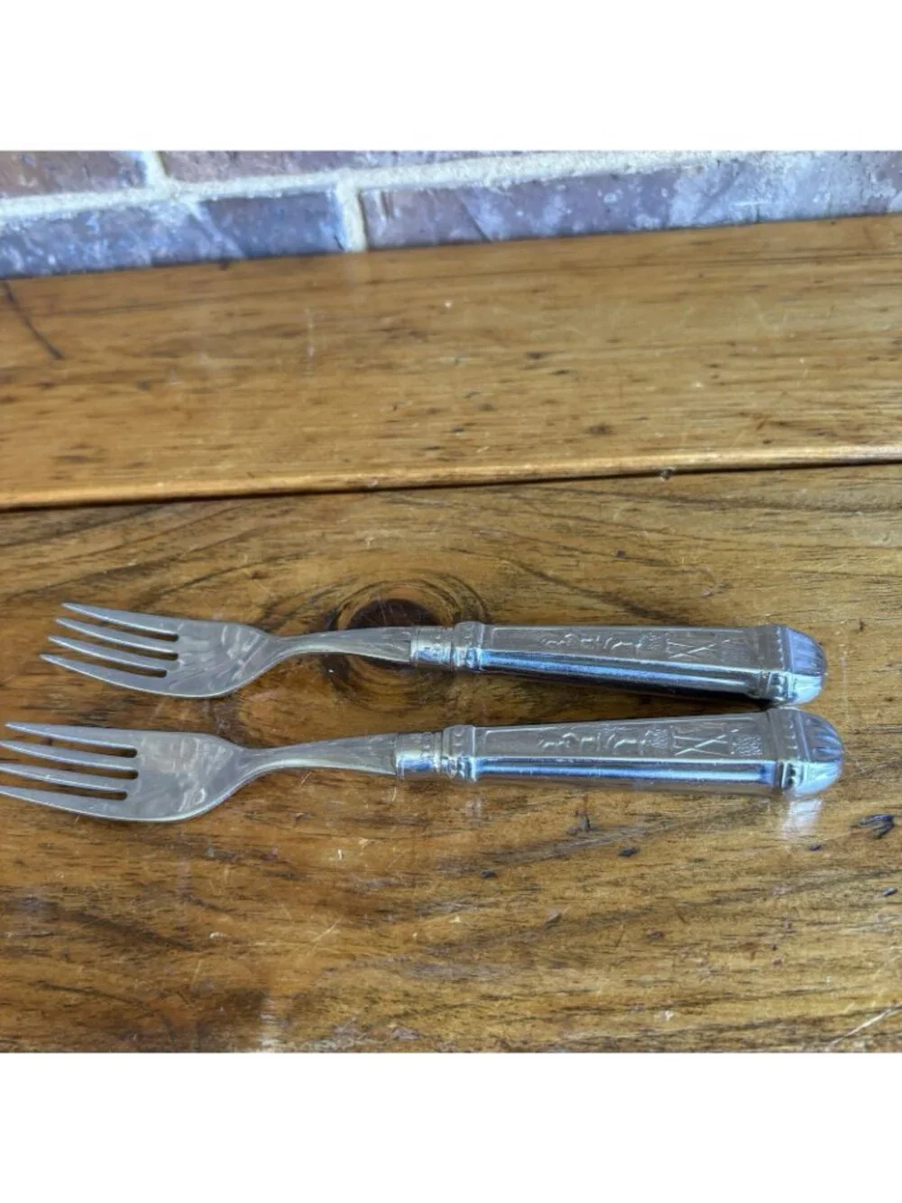 Gazola INOX Brazil FORK Rural Farm Horse Country Replacement VINTAGE Set Of 2